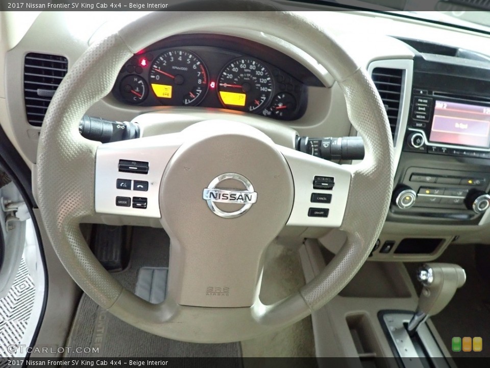 Beige Interior Steering Wheel for the 2017 Nissan Frontier SV King Cab 4x4 #139524762