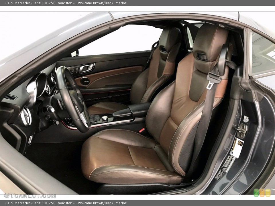 Two-tone Brown/Black Interior Front Seat for the 2015 Mercedes-Benz SLK 250 Roadster #139524846