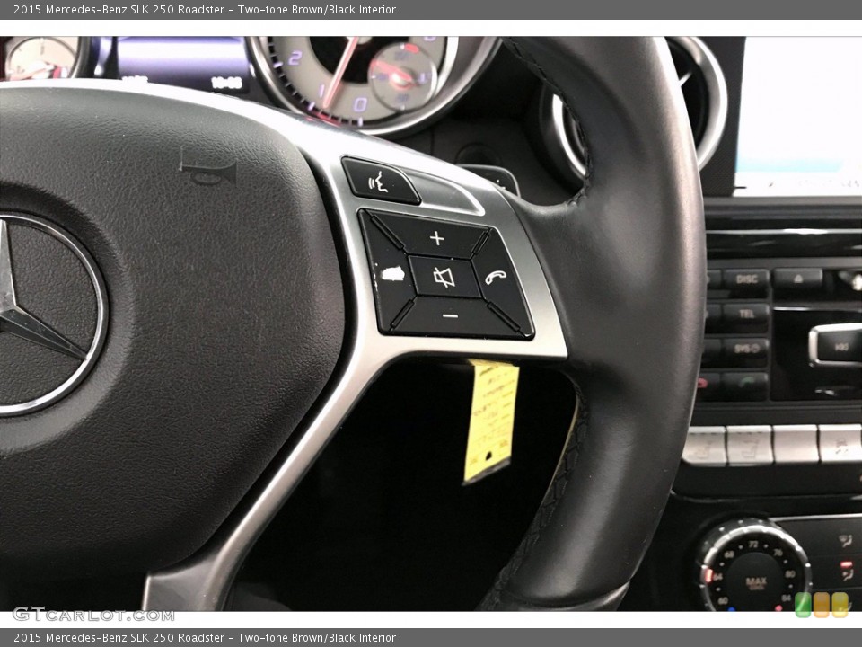 Two-tone Brown/Black Interior Controls for the 2015 Mercedes-Benz SLK 250 Roadster #139524915