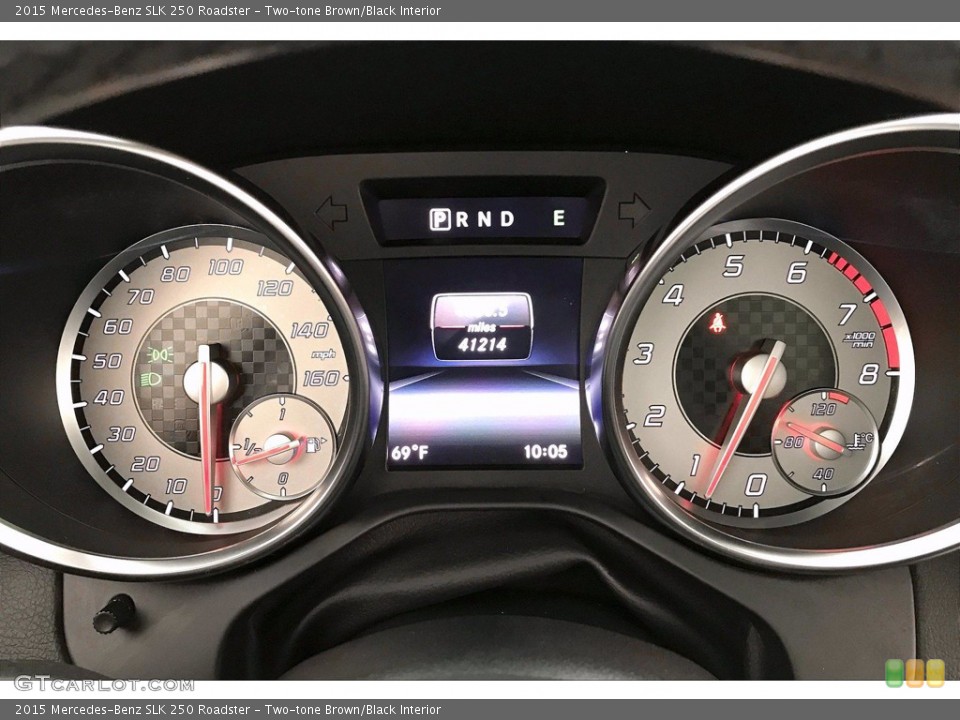 Two-tone Brown/Black Interior Gauges for the 2015 Mercedes-Benz SLK 250 Roadster #139524939