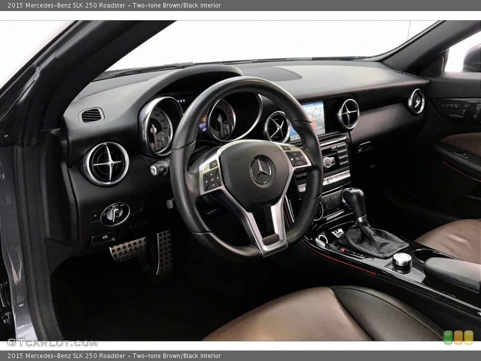 Two-tone Brown/Black Interior Prime Interior for the 2015 Mercedes-Benz SLK 250 Roadster #139524975