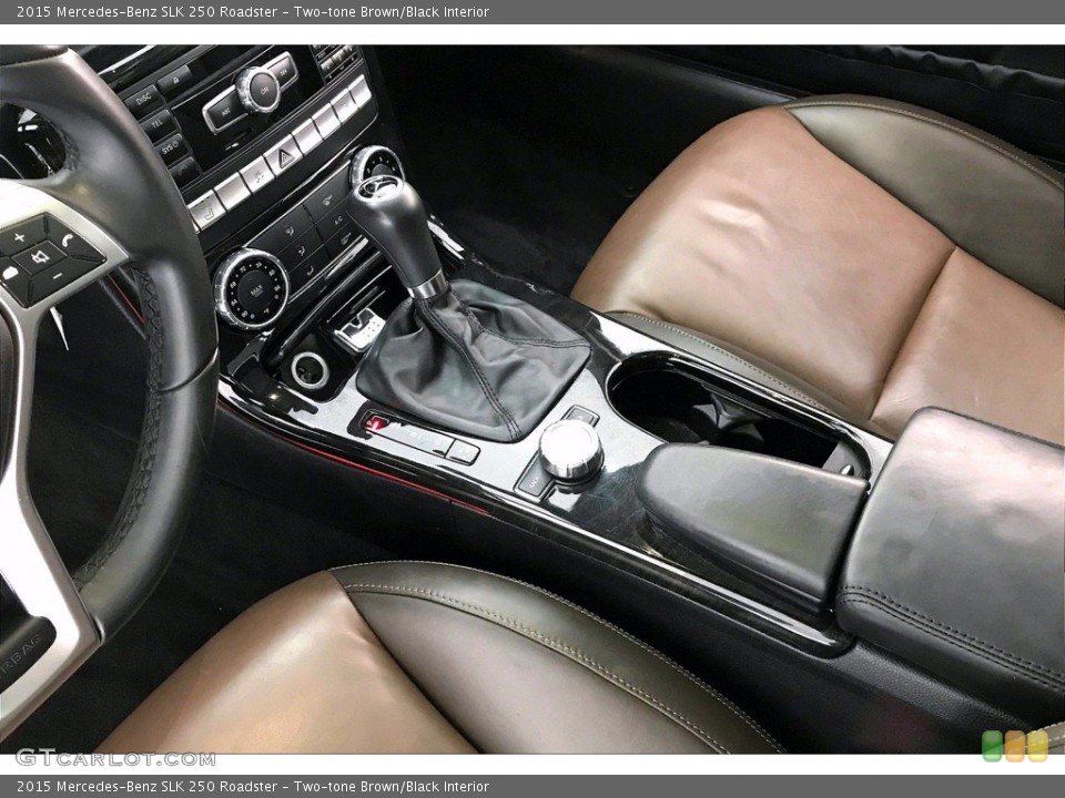 Two-tone Brown/Black Interior Transmission for the 2015 Mercedes-Benz SLK 250 Roadster #139525005