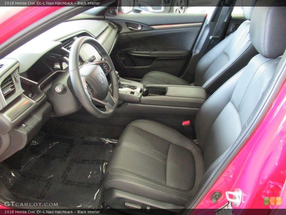 Black Interior Front Seat for the 2018 Honda Civic EX-L Navi Hatchback #139527997