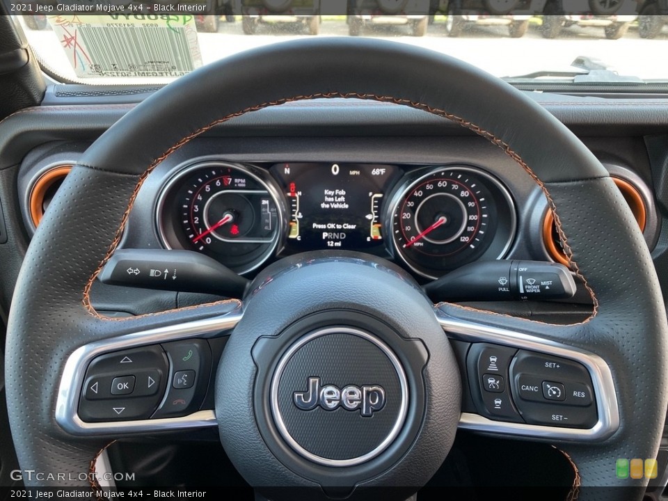 Black Interior Steering Wheel for the 2021 Jeep Gladiator Mojave 4x4 #139528234