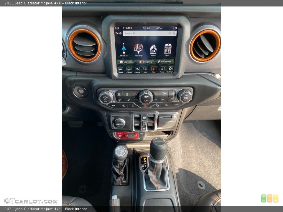 Black Interior Controls for the 2021 Jeep Gladiator Mojave 4x4 #139528256