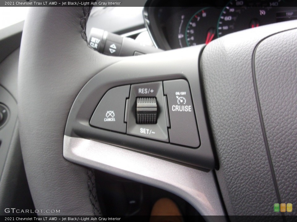 Jet Black/­Light Ash Gray Interior Steering Wheel for the 2021 Chevrolet Trax LT AWD #139528302