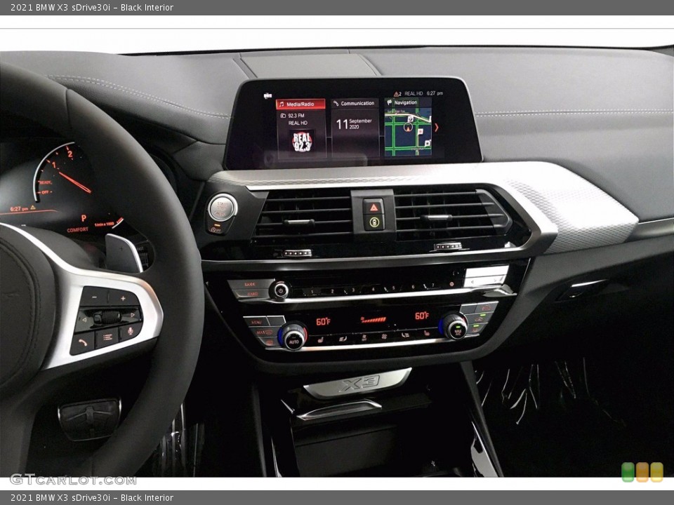 Black Interior Controls for the 2021 BMW X3 sDrive30i #139529191