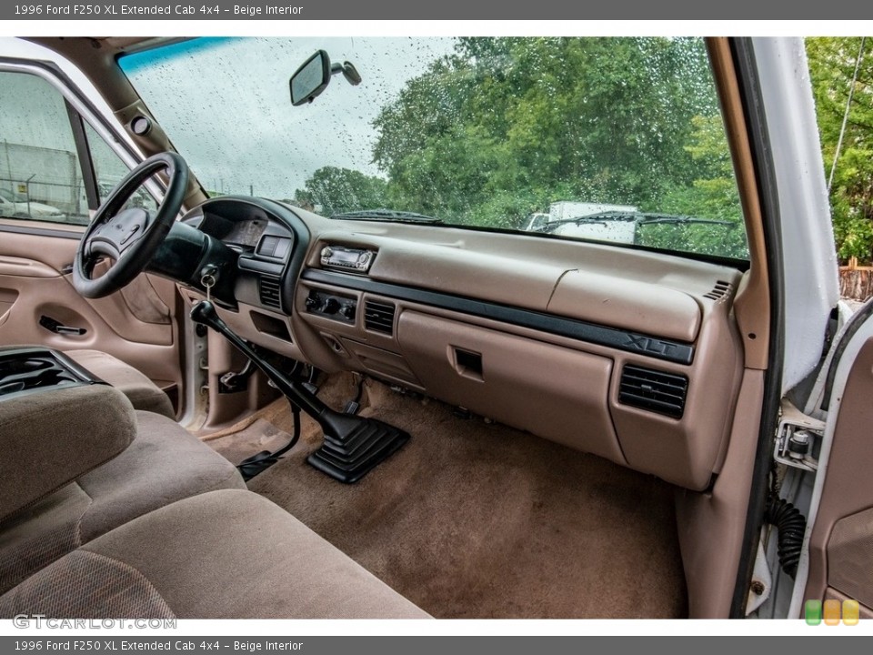 Beige Interior Dashboard for the 1996 Ford F250 XL Extended Cab 4x4 #139532197