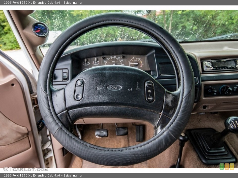 Beige Interior Steering Wheel for the 1996 Ford F250 XL Extended Cab 4x4 #139532302