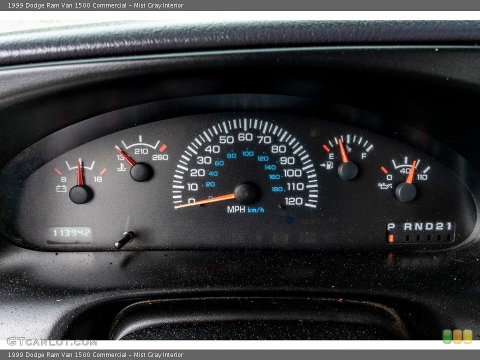 Mist Gray Interior Gauges for the 1999 Dodge Ram Van 1500 Commercial #139533544