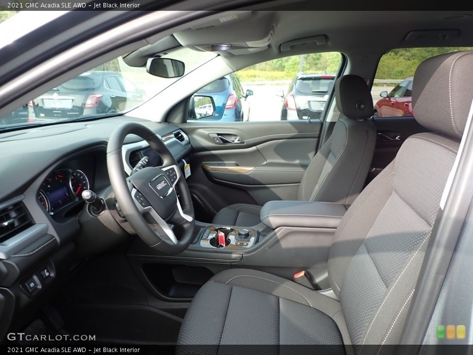 Jet Black Interior Front Seat for the 2021 GMC Acadia SLE AWD #139536425