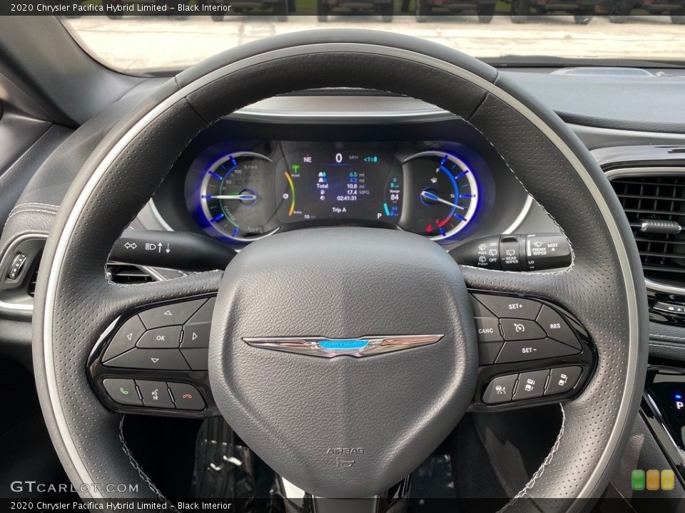 Black Interior Steering Wheel for the 2020 Chrysler Pacifica Hybrid Limited #139537157