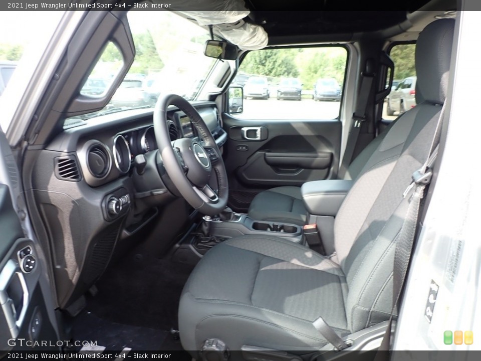 Black Interior Front Seat for the 2021 Jeep Wrangler Unlimited Sport 4x4 #139537643