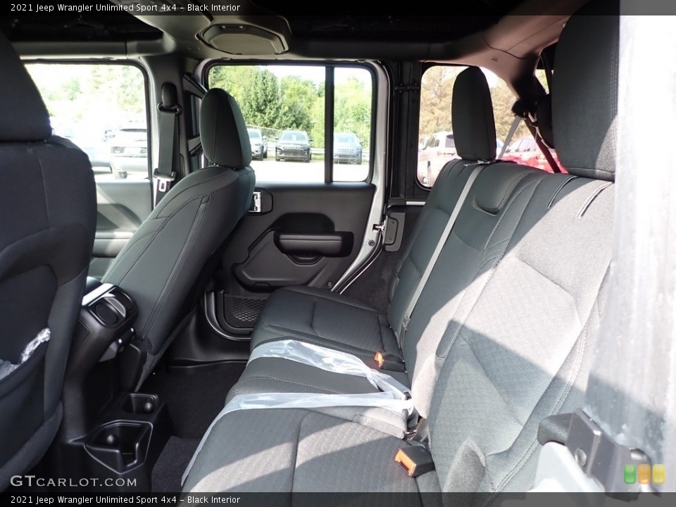 Black Interior Rear Seat for the 2021 Jeep Wrangler Unlimited Sport 4x4 #139537668
