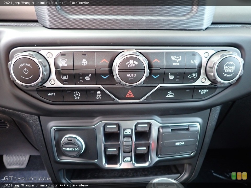 Black Interior Controls for the 2021 Jeep Wrangler Unlimited Sport 4x4 #139537767
