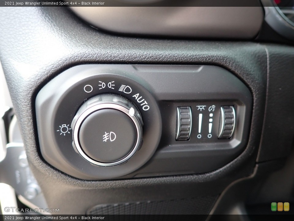 Black Interior Controls for the 2021 Jeep Wrangler Unlimited Sport 4x4 #139537818