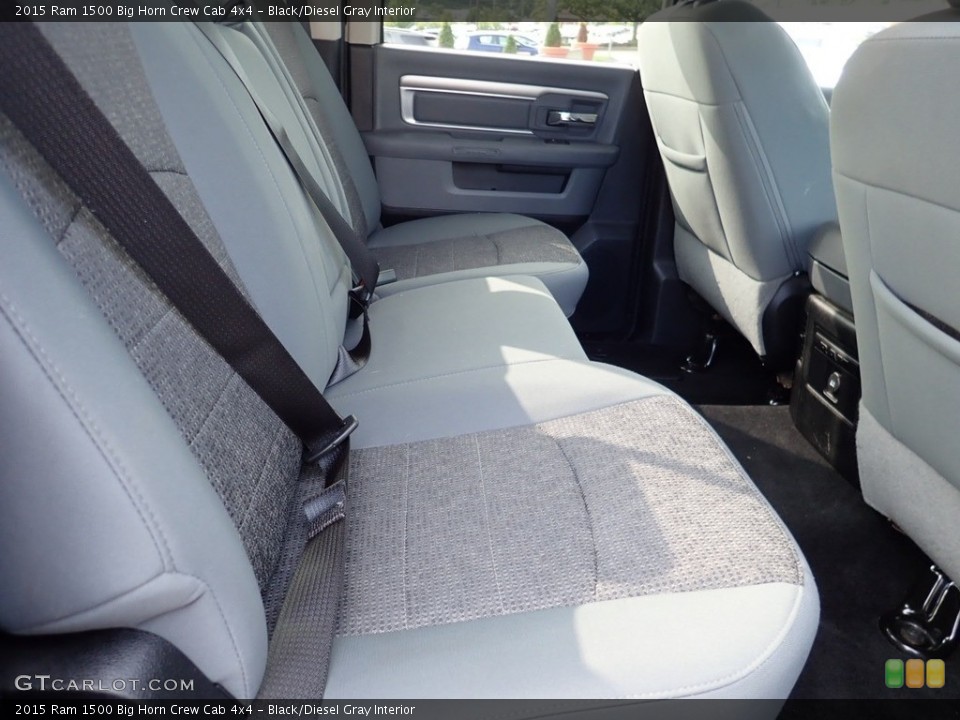 Black/Diesel Gray Interior Rear Seat for the 2015 Ram 1500 Big Horn Crew Cab 4x4 #139539774