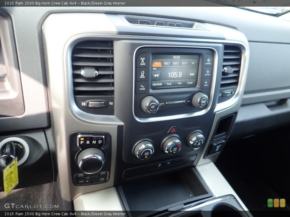 Black/Diesel Gray Interior Controls for the 2015 Ram 1500 Big Horn Crew Cab 4x4 #139540023