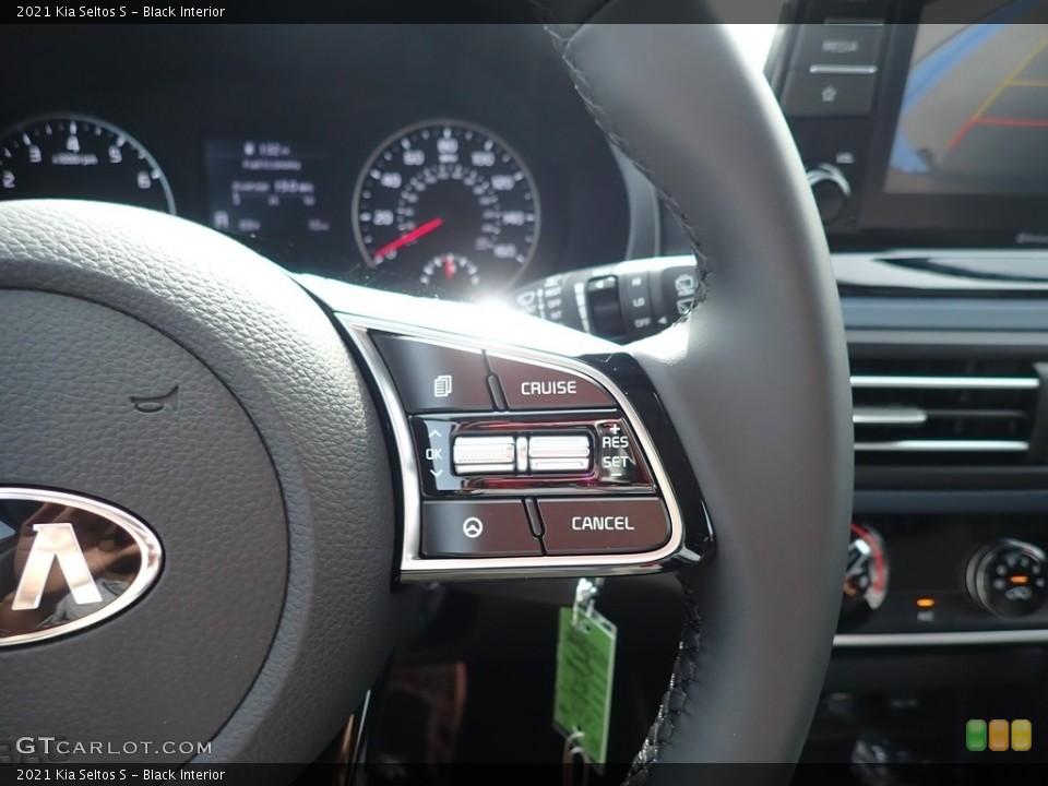 Black Interior Steering Wheel for the 2021 Kia Seltos S #139540203