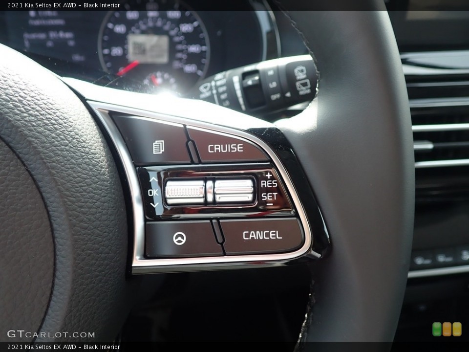 Black Interior Steering Wheel for the 2021 Kia Seltos EX AWD #139540653
