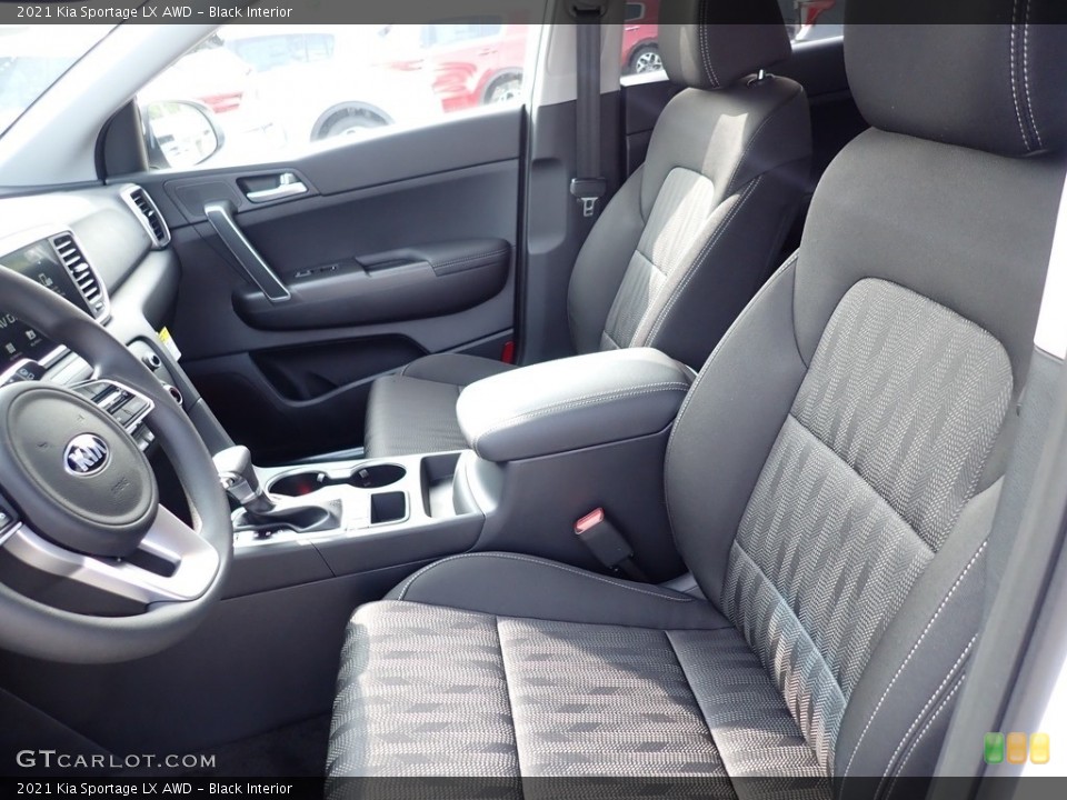 Black Interior Front Seat for the 2021 Kia Sportage LX AWD #139541367