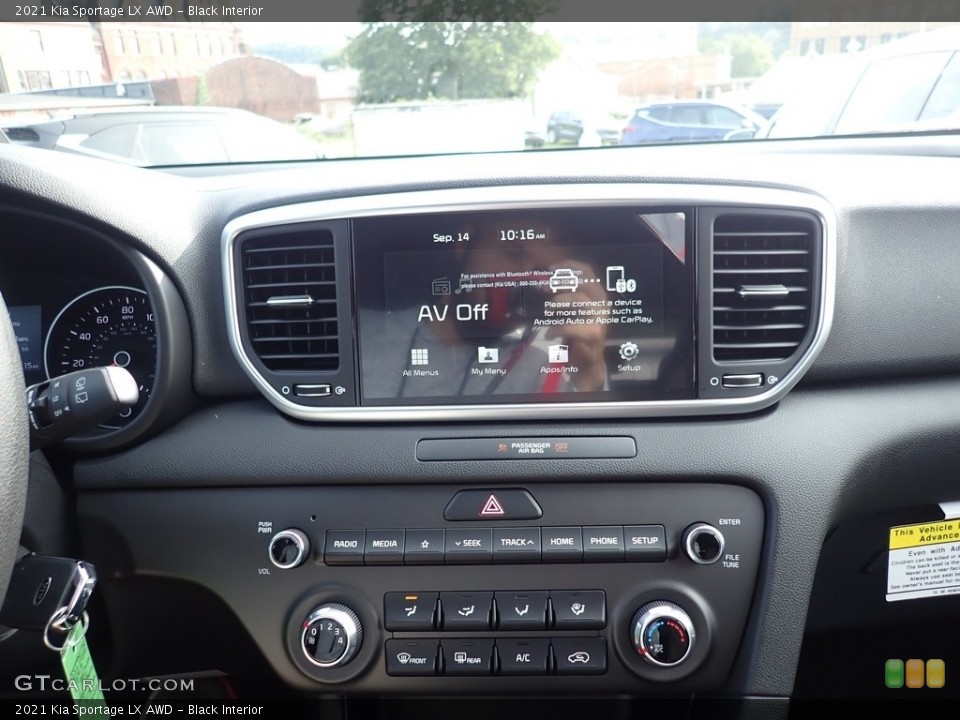 Black Interior Controls for the 2021 Kia Sportage LX AWD #139541403