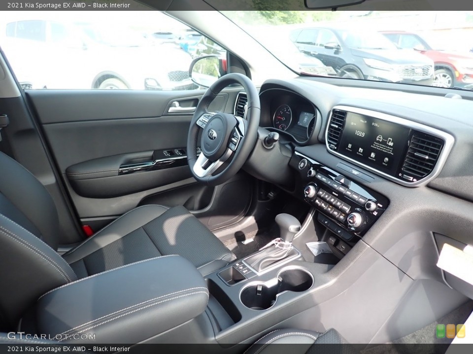 Black Interior Dashboard for the 2021 Kia Sportage EX AWD #139541796