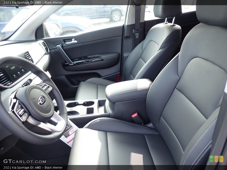 Black Interior Front Seat for the 2021 Kia Sportage EX AWD #139541817