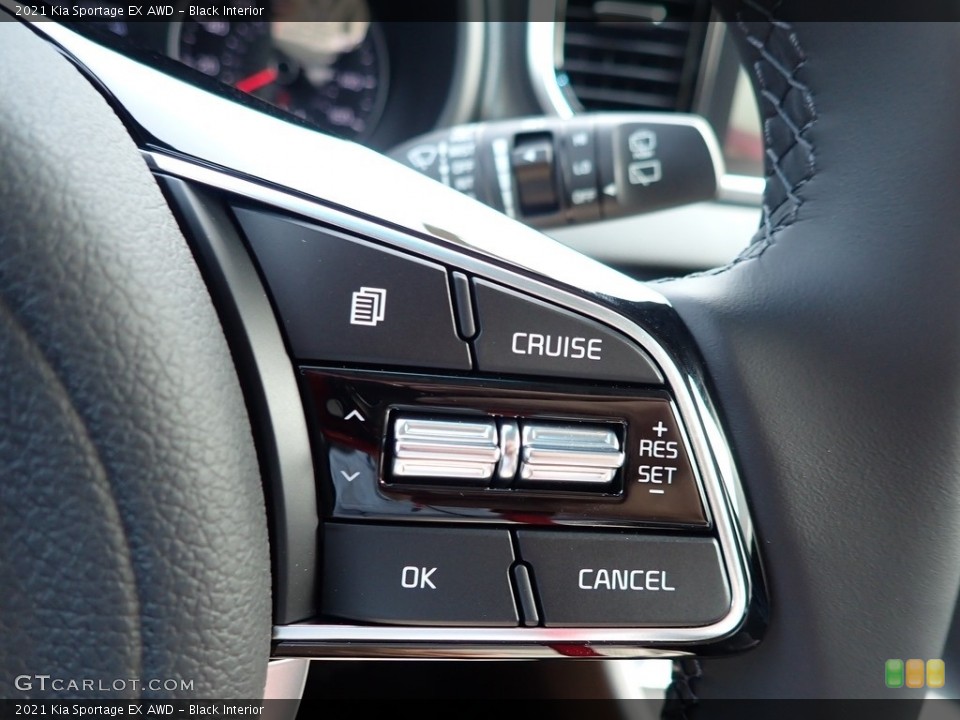 Black Interior Steering Wheel for the 2021 Kia Sportage EX AWD #139541943