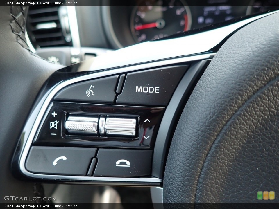 Black Interior Steering Wheel for the 2021 Kia Sportage EX AWD #139541961