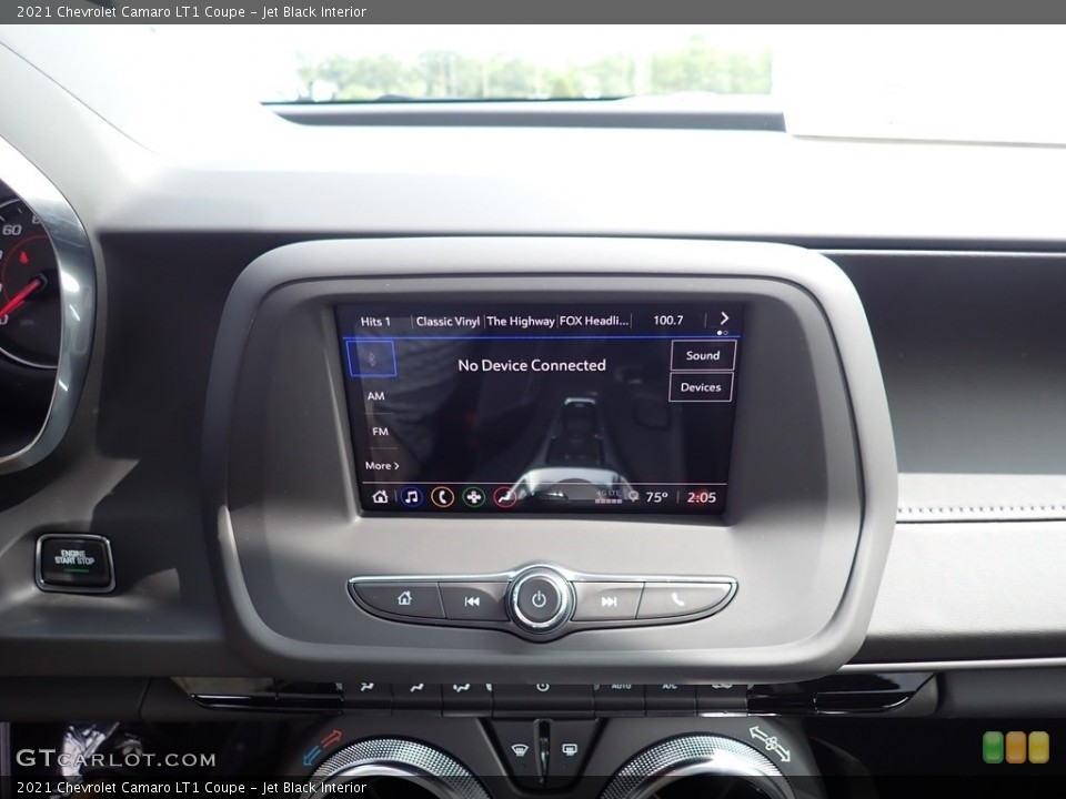 Jet Black Interior Controls for the 2021 Chevrolet Camaro LT1 Coupe #139542822