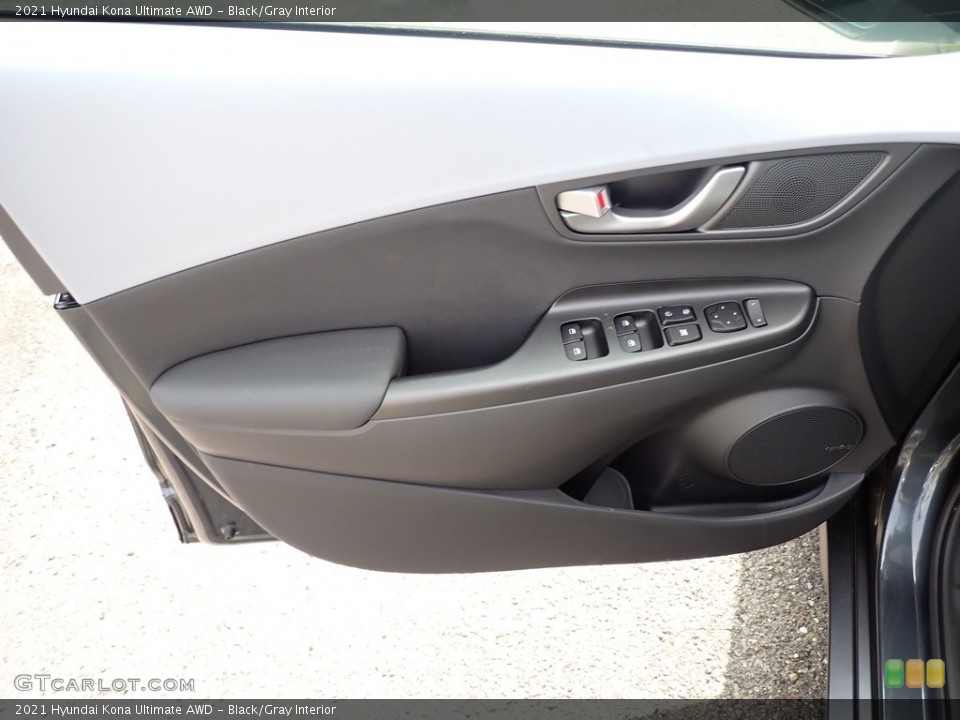 Black/Gray Interior Door Panel for the 2021 Hyundai Kona Ultimate AWD #139544490