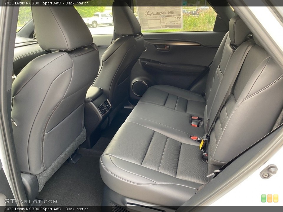 Black Interior Rear Seat for the 2021 Lexus NX 300 F Sport AWD #139544514