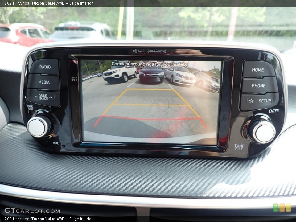 Beige Interior Controls for the 2021 Hyundai Tucson Value AWD #139545102