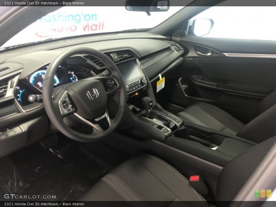 Black Interior Photo for the 2021 Honda Civic EX Hatchback #139545450
