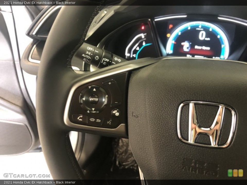 Black Interior Steering Wheel for the 2021 Honda Civic EX Hatchback #139545486