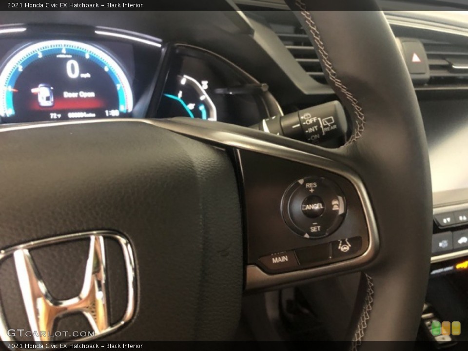 Black Interior Steering Wheel for the 2021 Honda Civic EX Hatchback #139545495