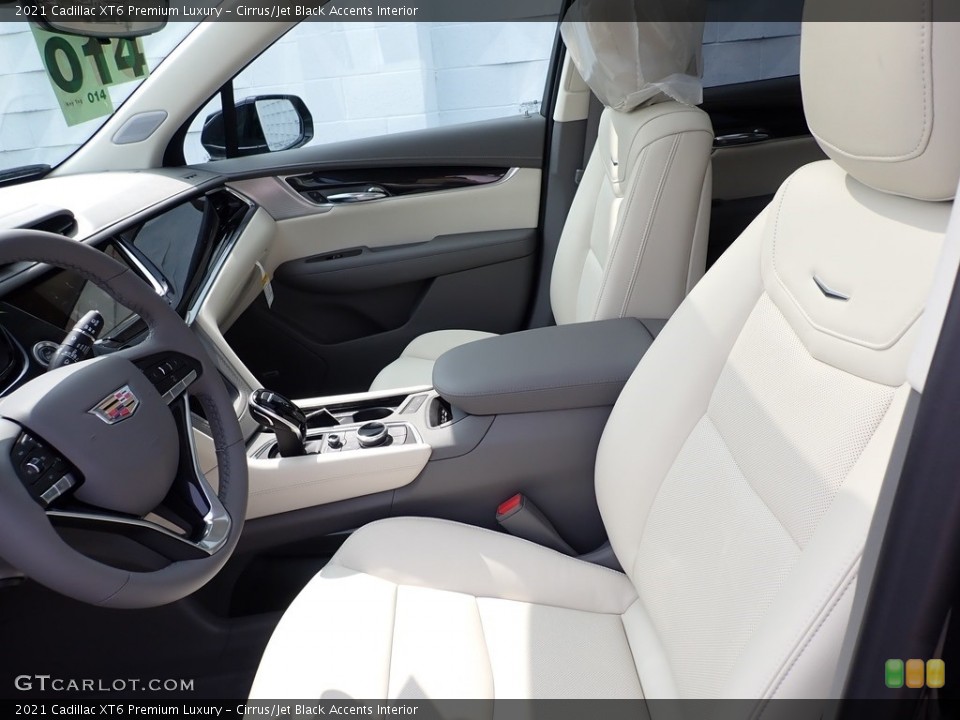 Cirrus/Jet Black Accents Interior Front Seat for the 2021 Cadillac XT6 Premium Luxury #139548617