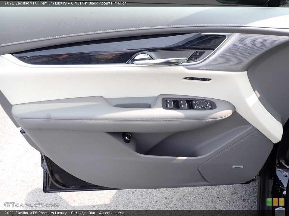 Cirrus/Jet Black Accents Interior Door Panel for the 2021 Cadillac XT6 Premium Luxury #139548641