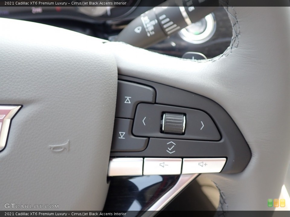 Cirrus/Jet Black Accents Interior Steering Wheel for the 2021 Cadillac XT6 Premium Luxury #139548782