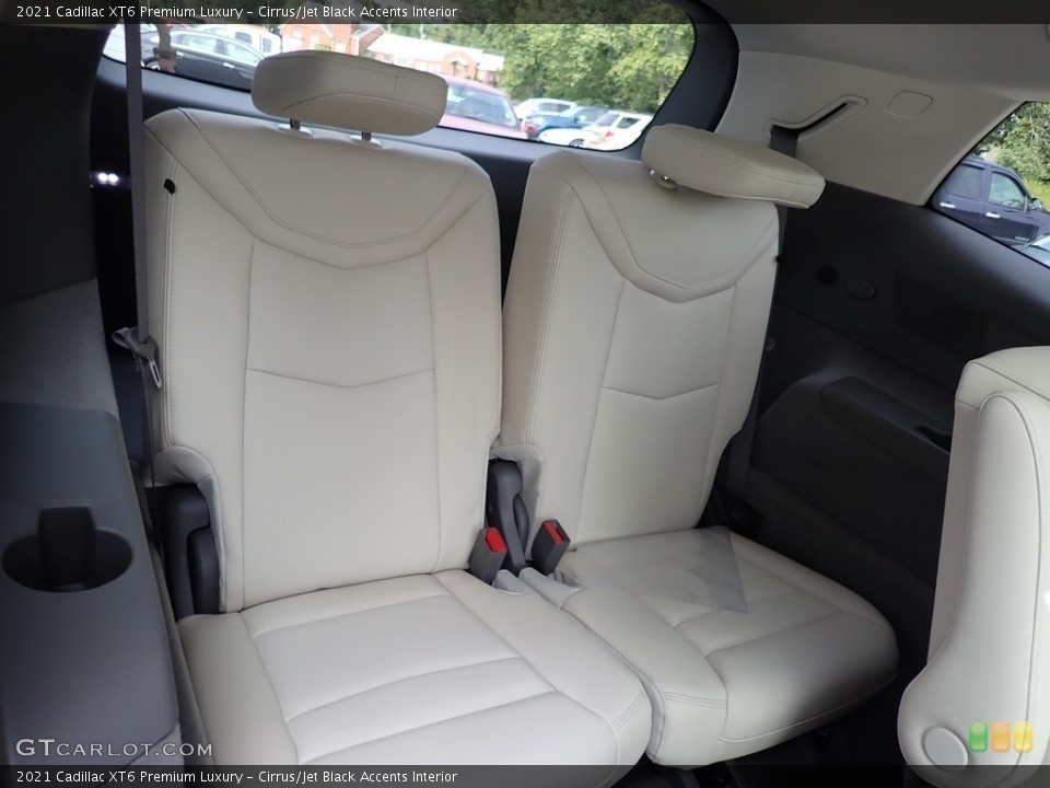 Cirrus/Jet Black Accents Interior Rear Seat for the 2021 Cadillac XT6 Premium Luxury #139549010