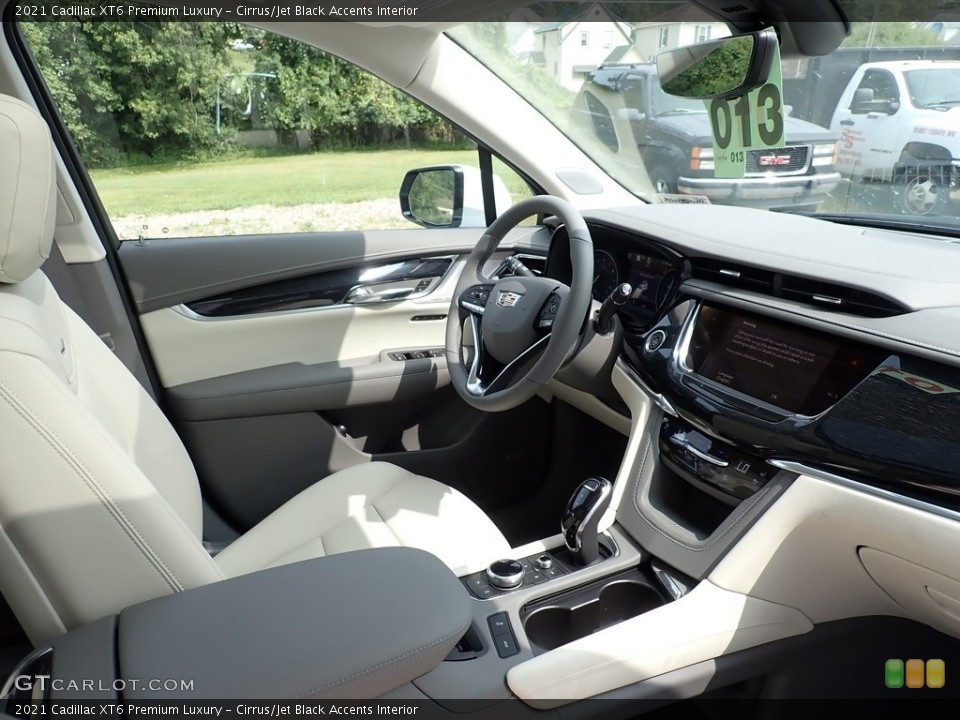 Cirrus/Jet Black Accents Interior Front Seat for the 2021 Cadillac XT6 Premium Luxury #139549064