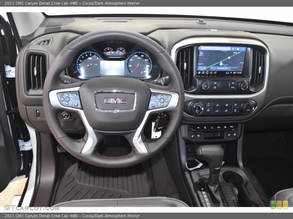 Cocoa/Dark Atmosphere Interior Dashboard for the 2021 GMC Canyon Denali Crew Cab 4WD #139550594