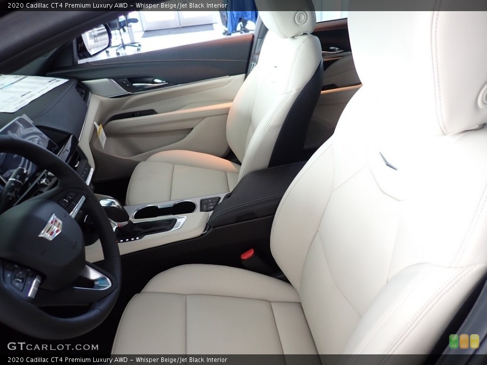 Whisper Beige/Jet Black Interior Photo for the 2020 Cadillac CT4 Premium Luxury AWD #139551242