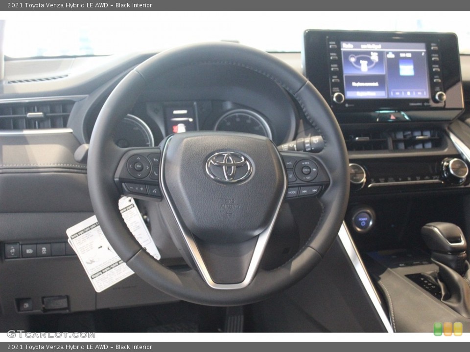 Black Interior Steering Wheel for the 2021 Toyota Venza Hybrid LE AWD #139553669