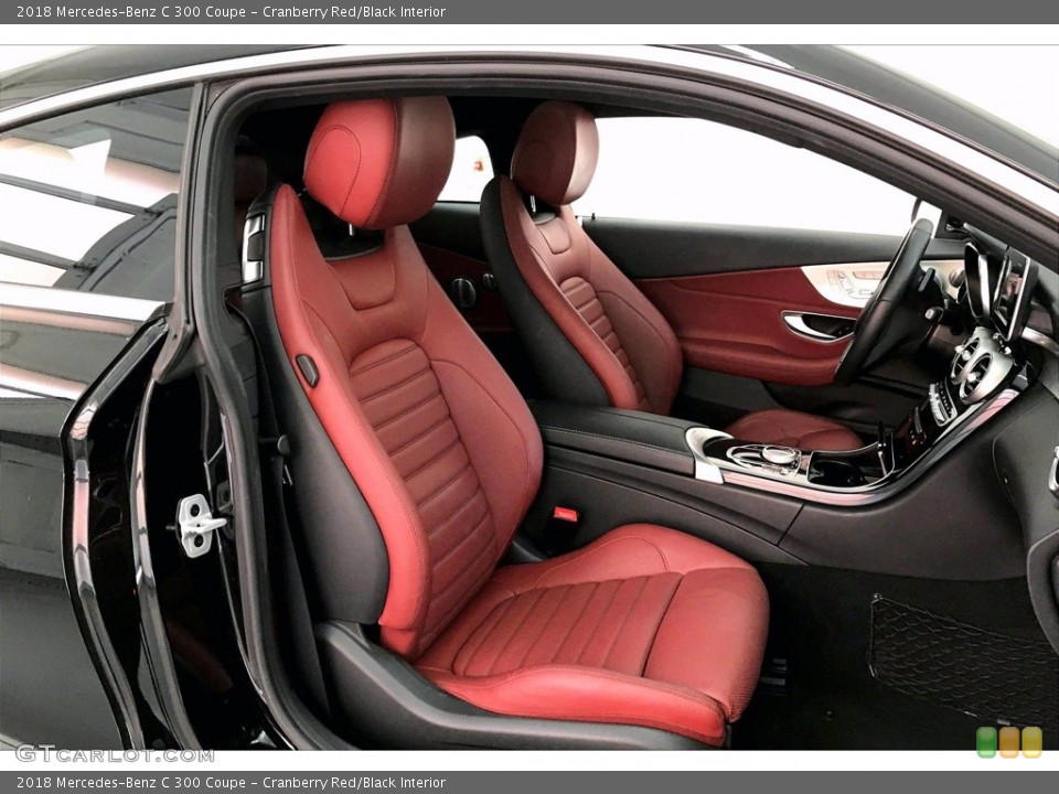 Cranberry Red/Black Interior Front Seat for the 2018 Mercedes-Benz C 300 Coupe #139556207