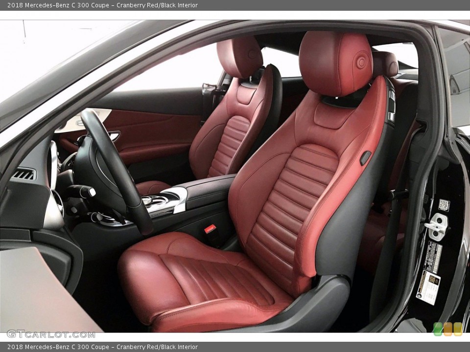 Cranberry Red/Black Interior Front Seat for the 2018 Mercedes-Benz C 300 Coupe #139556384