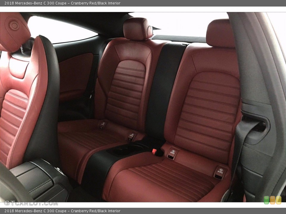 Cranberry Red/Black Interior Rear Seat for the 2018 Mercedes-Benz C 300 Coupe #139556402