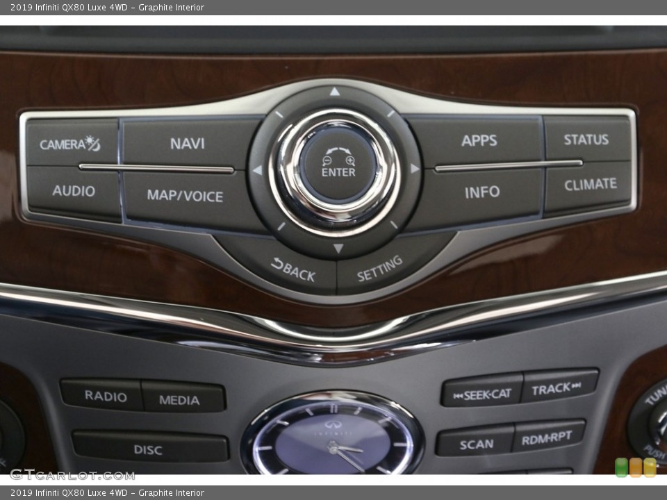 Graphite Interior Controls for the 2019 Infiniti QX80 Luxe 4WD #139556471