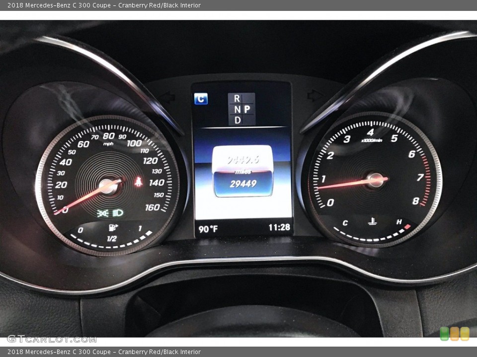 Cranberry Red/Black Interior Gauges for the 2018 Mercedes-Benz C 300 Coupe #139556507